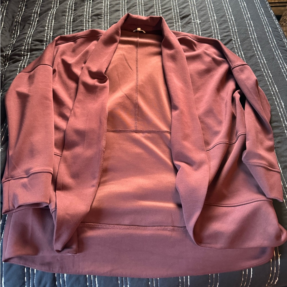 Plus Size Scuba Cardigan